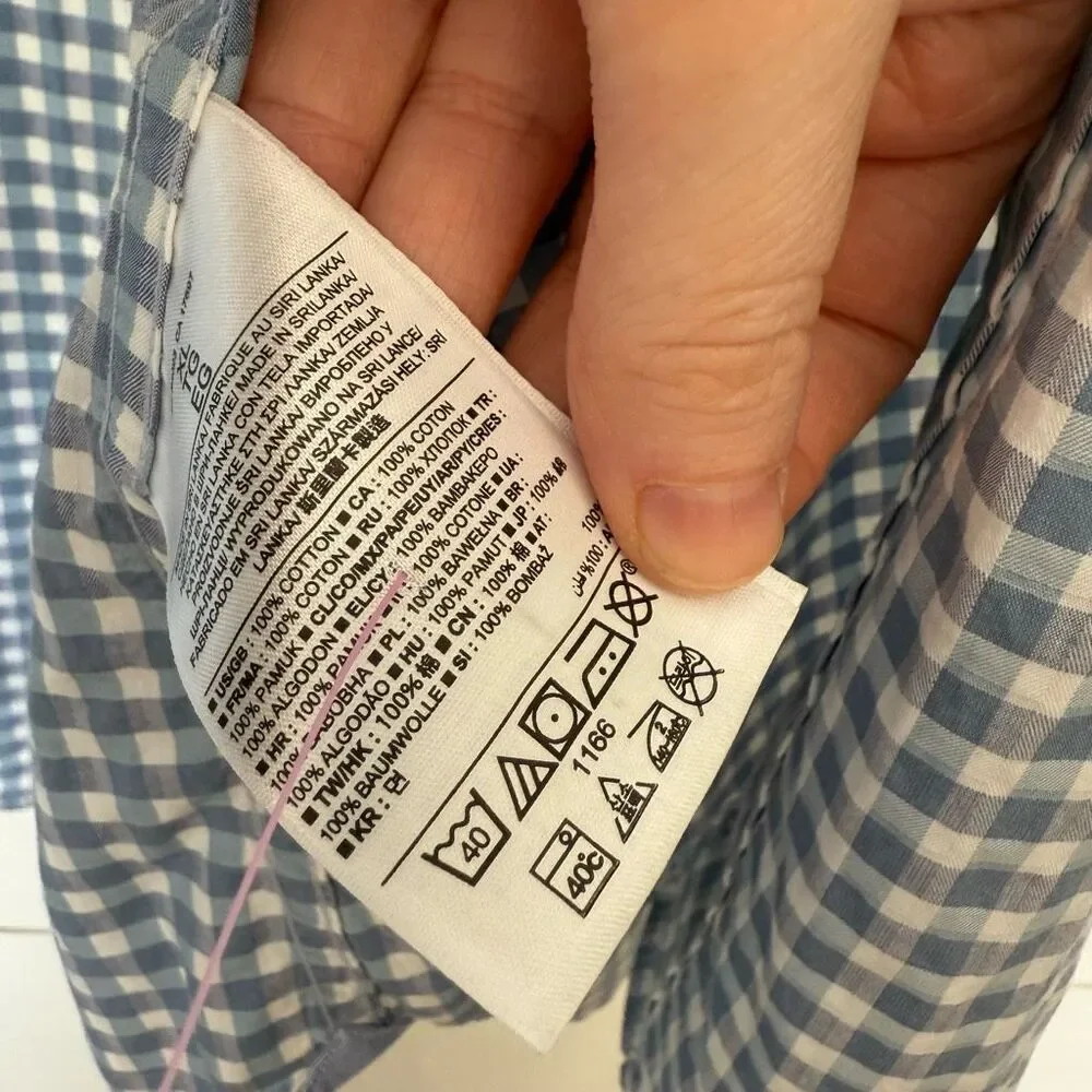 Banana Republic Men’s XL Blue Gingham Dress Shirt